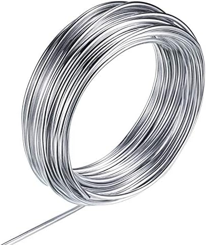 Aluminum Wire, Anezus 9 Gauge 12 Gauge 18 Gauge Bendable Metal Wire Armature Aluminum Craft Wire for Wreath Making Beading Floral (Silver, 3 mm Thickness)