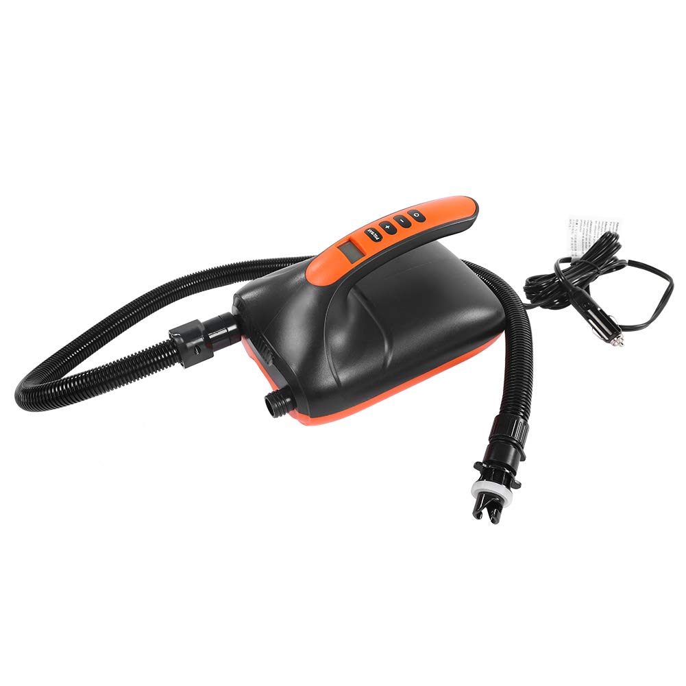 Pompa elektryczna do desek surfingowych Kuuleyn, przenośna pompa elektryczna do desek surfingowych, wysokociśnieniowa, przenośna, cyfrowa pompa powietrza 12 V do pontonów i kajaków