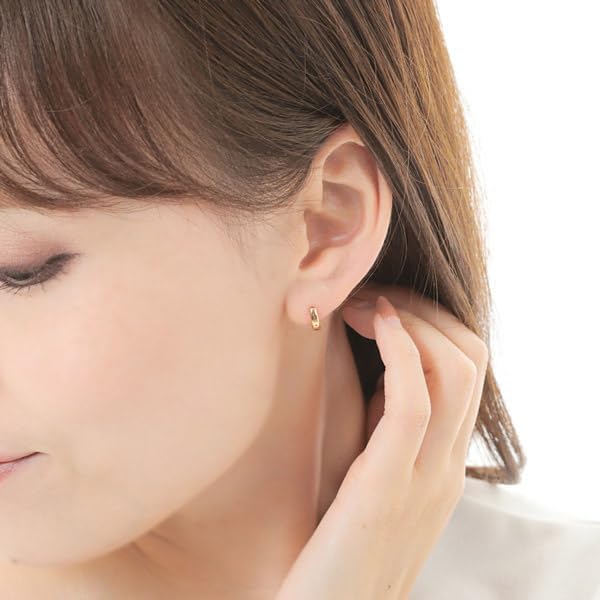 K18 イエローゴールド 角ミゾ フープピアス 楽天市場】K18 イエロー