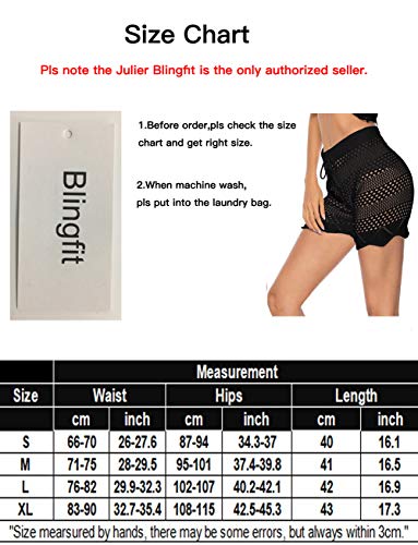 Womens Hollow Out Lace Swimsuit Bottoms Solid Stretch Swimwear Shorts Waistband Side Slit Swim Boardshorts - Thumbnail 7