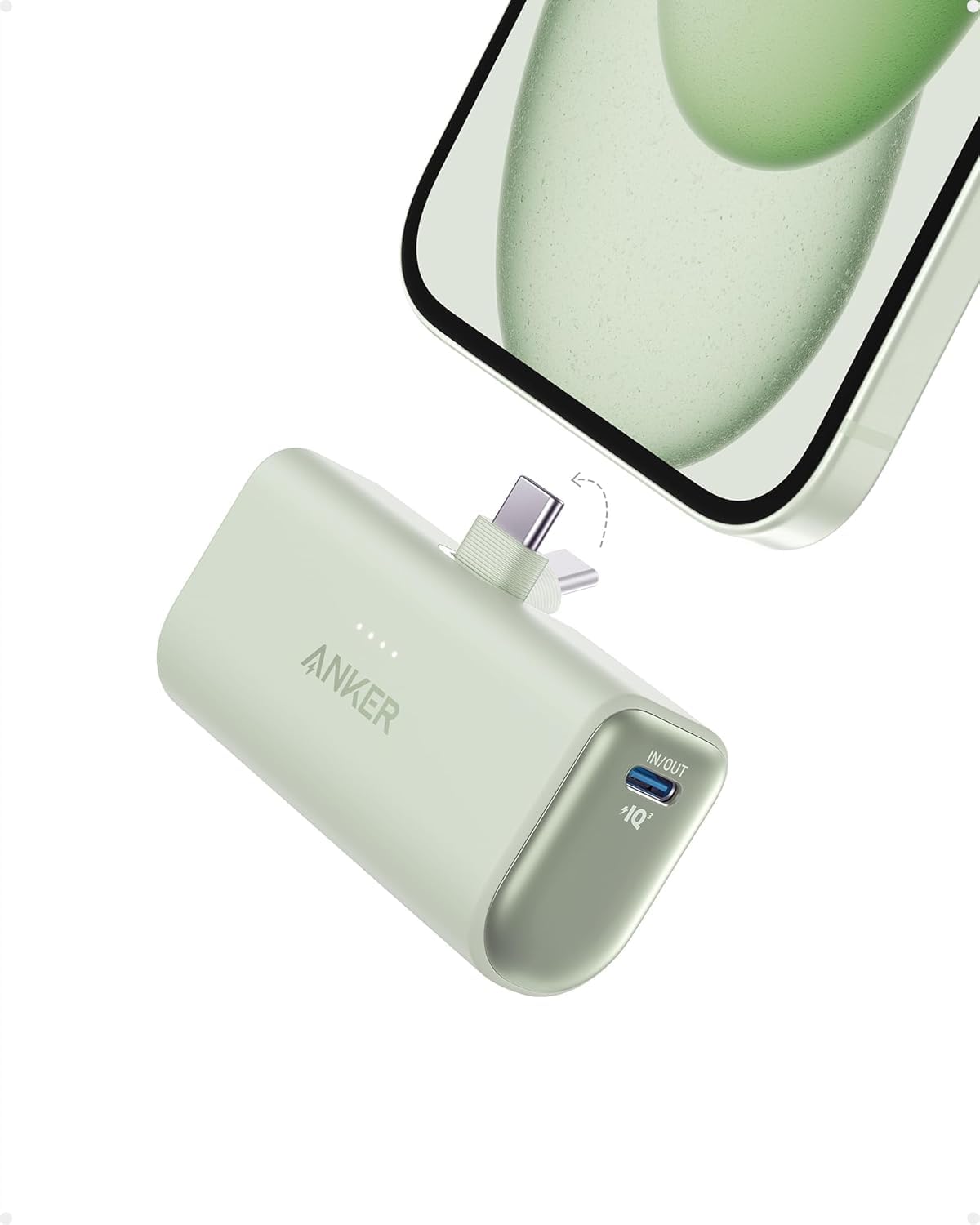 Anker Nano Power Bank,5,000mAh Portable Charger, Built-In USB-C