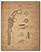 Gun Patent Wall Art Prints - Set of 4 Antique Firearm Photos - Smith and Wesson - Samuel Colt