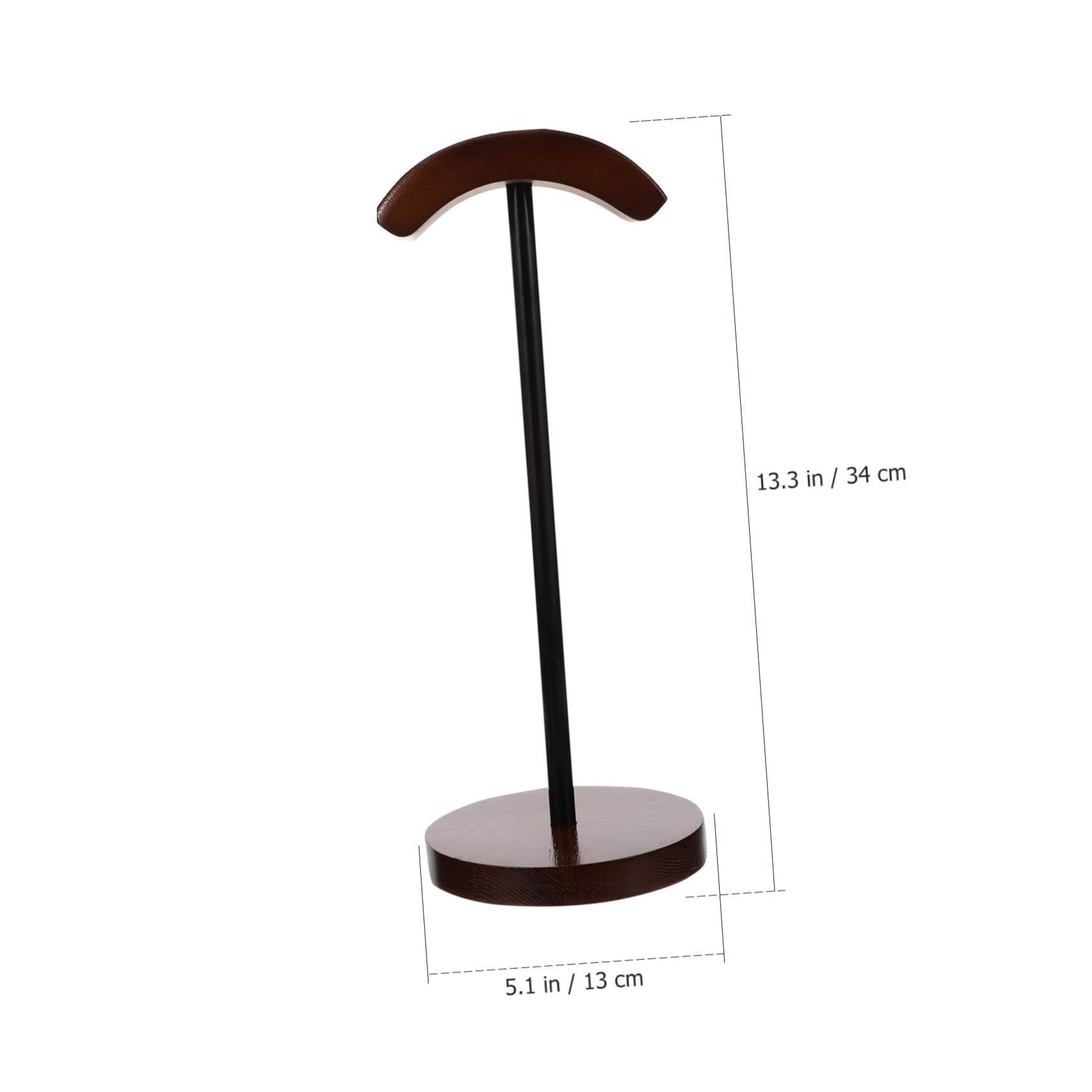 VILLCASE Supporto per Cuffie da Scrivania in Legno Struttura in Metallo, Appoggio per Auricolari Over-ear, Organizer per Scrivania