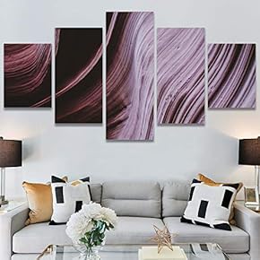 SIGNWIN 5 Panel Canvas Wall Art Abstract Colorful...