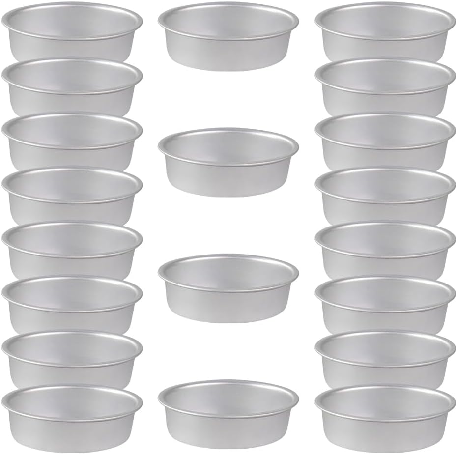 Set of 20 Sturdy Oval Dessert Baking Molds Unique Kitchen Bakewares Oval Aluminum Pans for Bread Cake Meat Baking