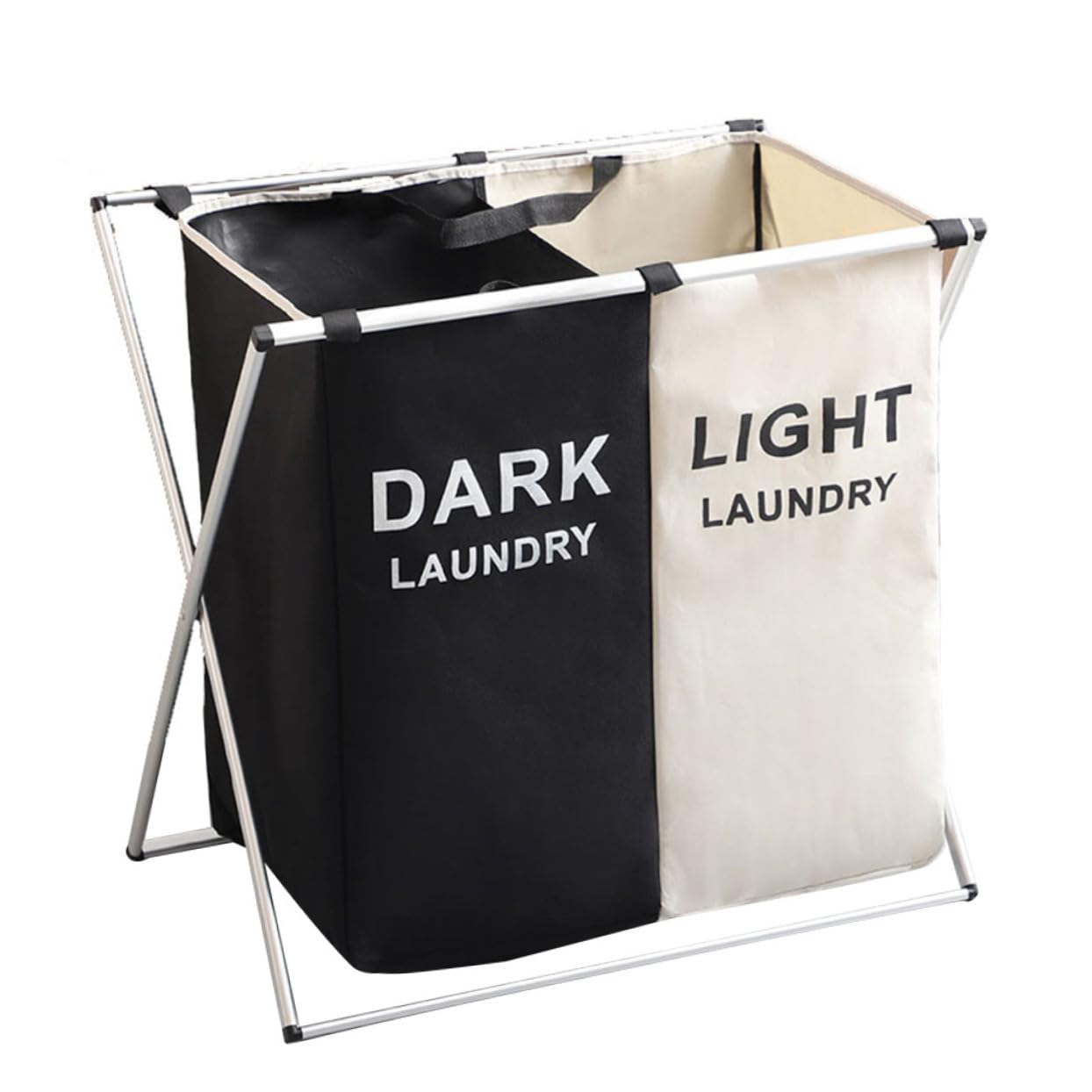 Conteneur à linge à 2 compartiments pour appartement et rangement jouets