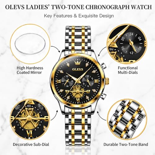 Image of OLEVS Watch Women Silver Watches for Women Luxury for Small Wrists Dress Stainless Steel Women's Wrist Watches Easy to Read Reloj para Mujer Black /Blue /Gold /Green /Pink /Purple