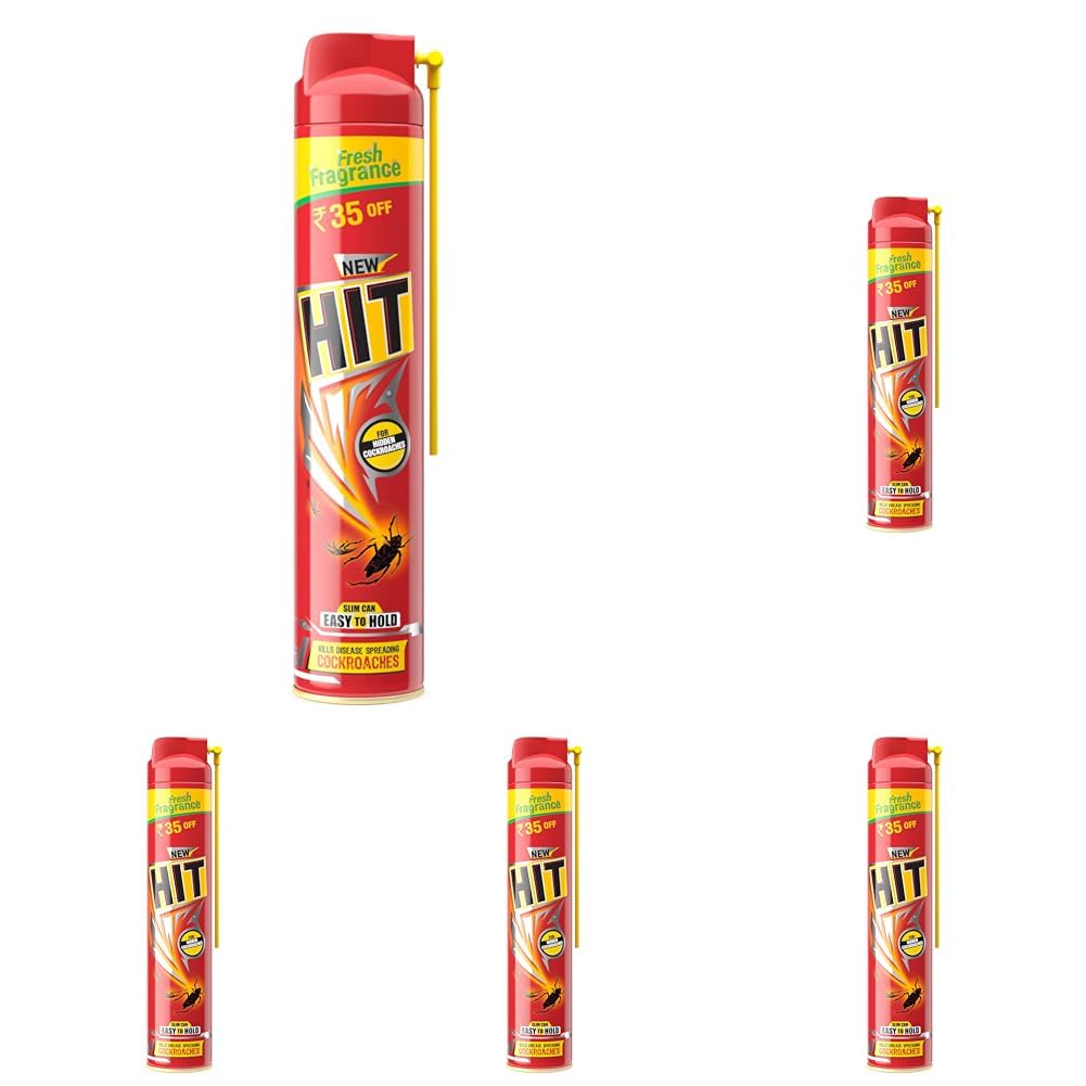 Hit Crawling Insect Killer Cockroach Killer Spray (400Ml) | Instant Kill | Deep-Reach Nozzle | Fresh Fragrance.. (Pack of 5)-image-22