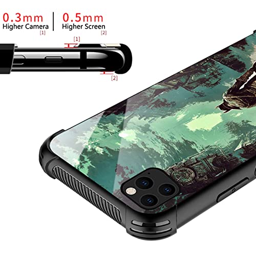 Goodsprout Compatible With Iphone 12 Pro Case,Castle Hunter Green Iphone 12 Pro Cases For Girls,Anime Pattern Design Shockproof Non-Slip Case For Apple Iphone 12/12 Pro (6.1 Inch) #TOP1