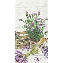Boston International IHR 3-Ply Paper Napkins, 16-Count Guest Size, The Flavor Of Provence