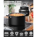 Cook N Home 8-Piece Nonstick Pot and Pan Set with Lid Induction Compatible - Image 3