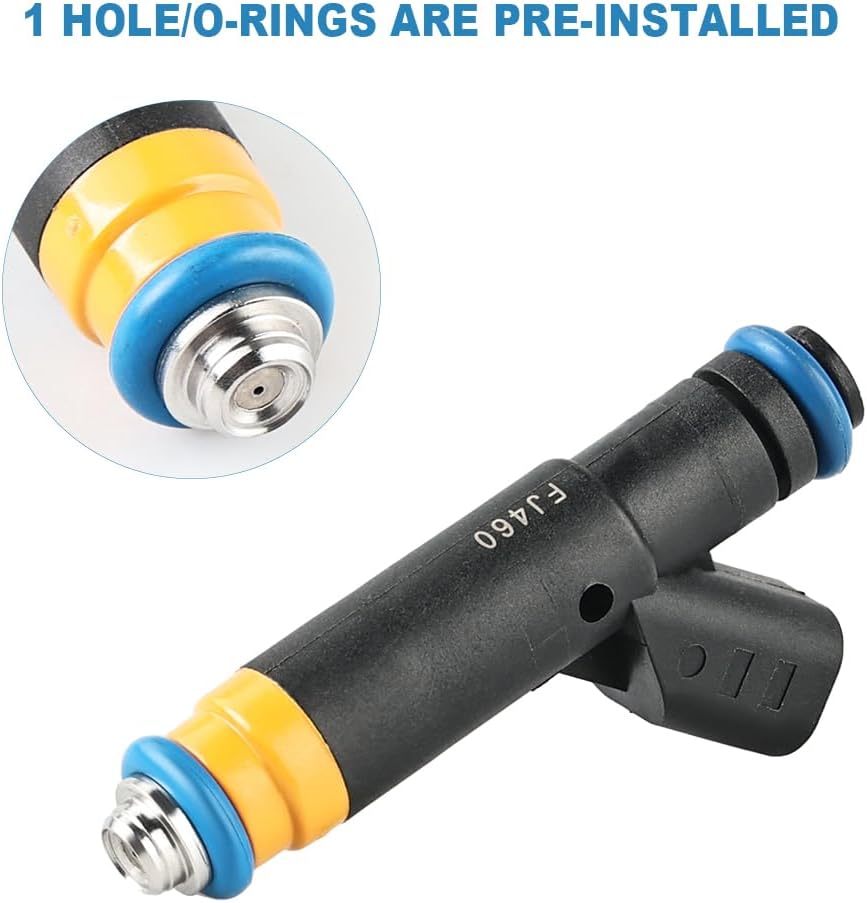 JDMON Fuel Injectors Compatible with Ford F150 1999-2003,F150 Heritage, 2004 E150 E250 1999 2000 2001 2002 2003 4.2L Replacement for FJ460 800-1467N 6Pcs