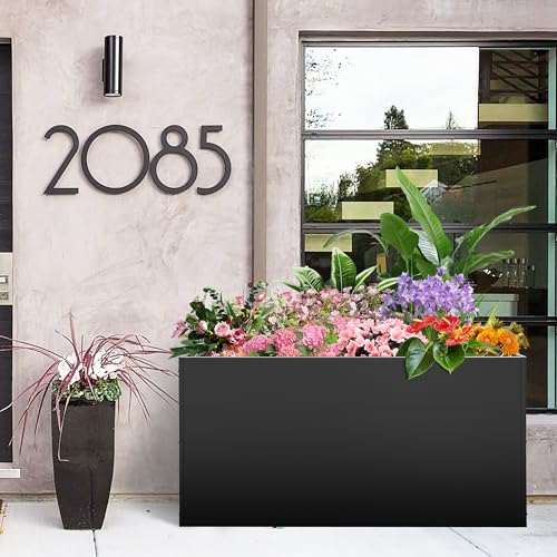 Metal Rectangular Planter Box, 38''L x16''Wx20''H Planter Boxes Outdoor Heavy Duty, Rectangular 3 Tier Adjustable Height Outdoor Galvanized Steel Plant Box, Garden Planter for Plants and Flowers by Montex - Image 6