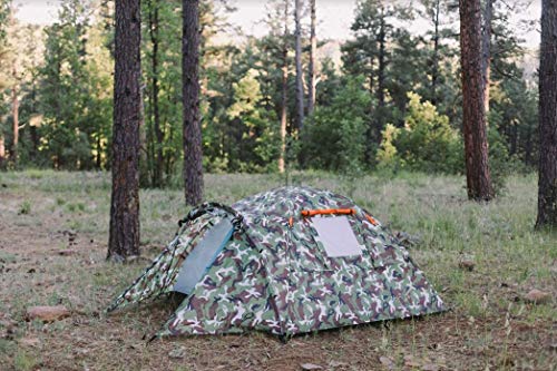 Chillbo Cabbins 2 Person Tent with Cool Patterns Ultimate Camping Gear for Backpacking Car Camping Music Festivals Family Camping Tents for Camping Sleeps 2-3