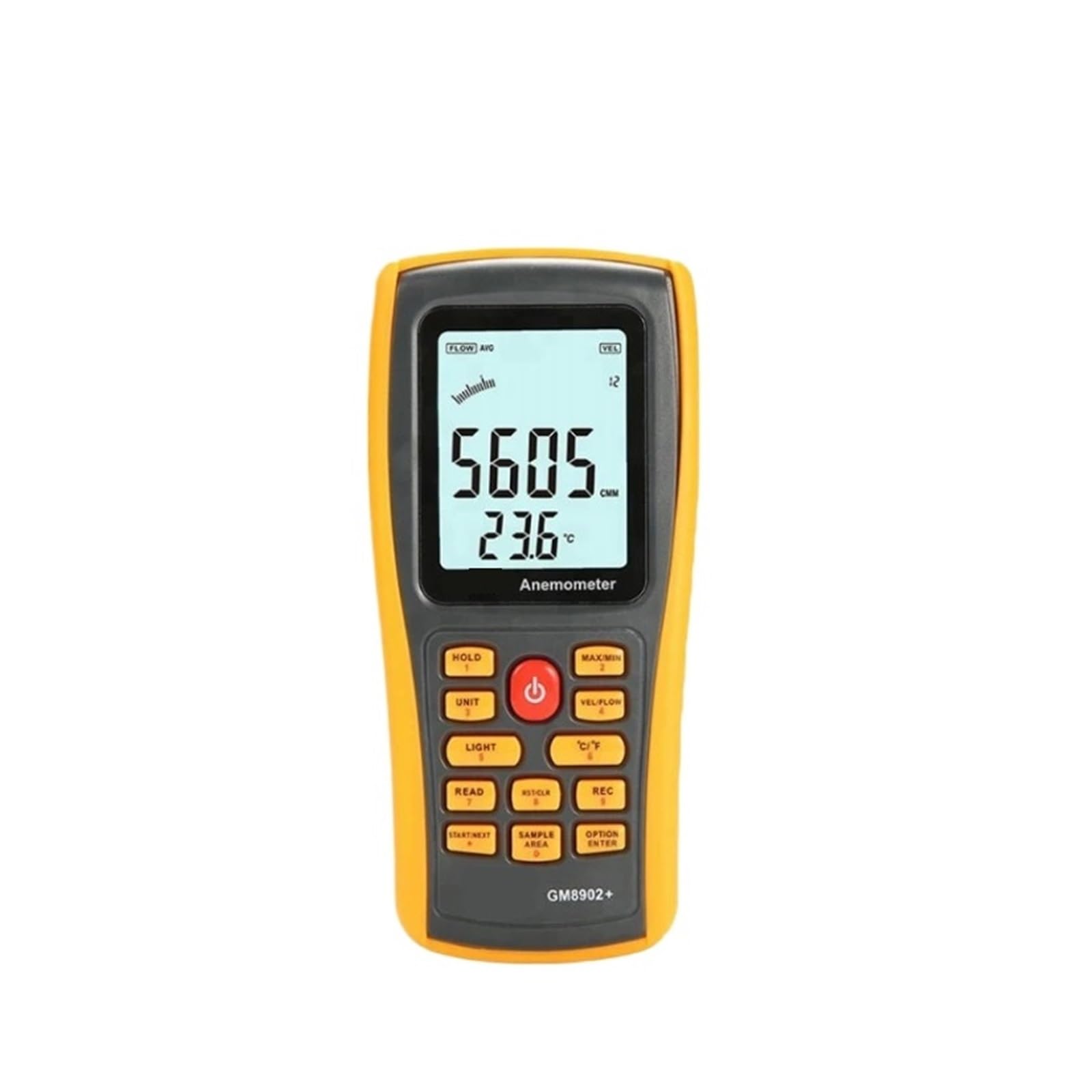 GM8901 GM8902 medición digital de la velocidad del viento temperatura ambiente 0-45 M/S anemómetro(GM8902 Plus)