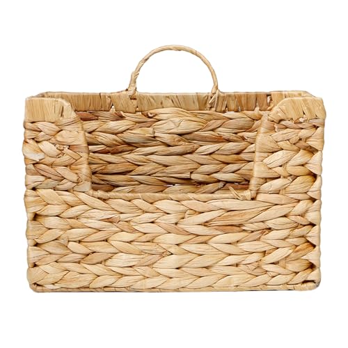 Specifiche del prodotto: Con dimensioni 30×20×11cm, questo cesto giacinto d'acqua offre spazio sufficiente per giornali, riviste e fogli. Questo cesto da parete in giacinto d'acqua può anche contenere utensili di cucina di taglio medio o piccole piante. Ideale per chi vuole ordinare cucina, soggiorno o balcone.