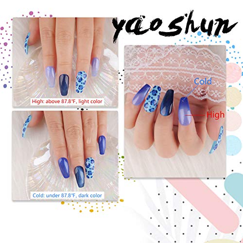 Gel Nail Polish Kit - YaoShun Gel Polish UV Nail Polish Set Gift Box Soak Off Nail Gel, UV Gel 8ml Pure Color + Temperature Color Change Gel + Magnetic Cat Eye Gel Polish #4