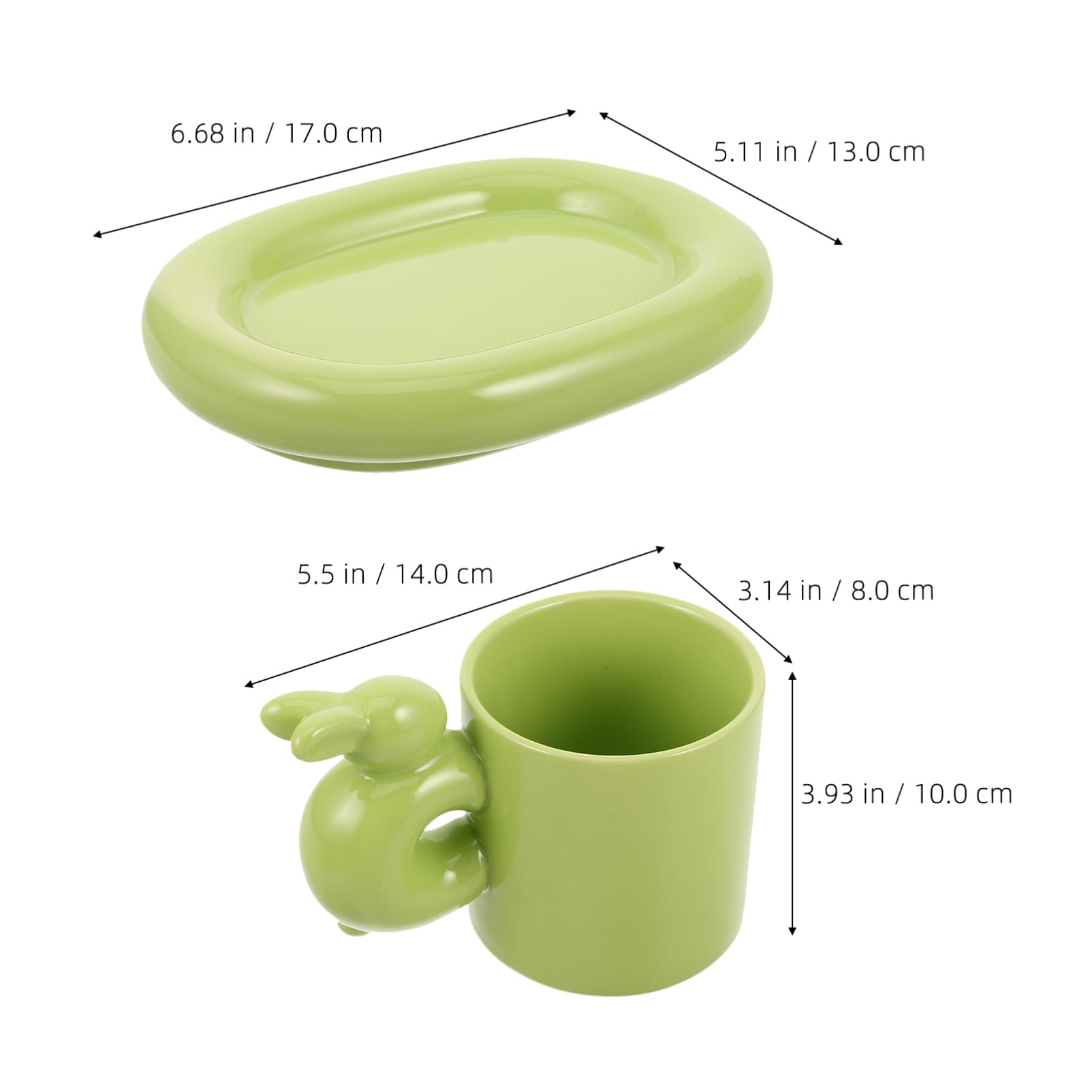 Garneck Set Di Tazze Carine Con Coniglietto Pasquale Tazza in Ceramica Con Piattino Tazza Da Caffè E Tè Novità Per La Famiglia Ragazzi E Ragazze Adulti