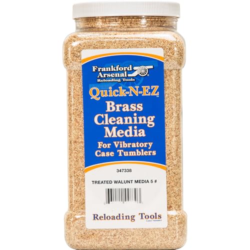 Frankford Arsenal 5 lb Container of Treated Walnut Hull Media for Case Tumbling, Ammo Reloading and Shooting Bags, tan by Frankford Arsenal - Used condition - US$18.02