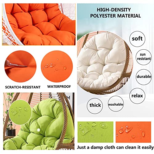 Coussin de remplacement pour balancelle d'extérieur grand confort orange lavable