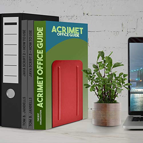 Bibliocanto Premium (Suporte para Livros) (1 Par), Acrimet, (Cor Vermelho)