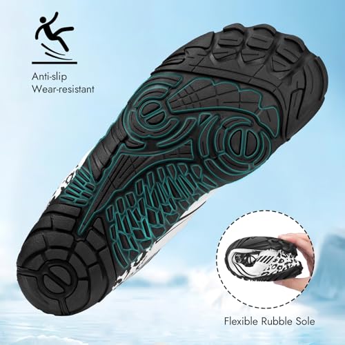 Image of ATHMILE Water Shoes for Women Men River Aqua Shoes Barefoot Sport Quick-Dry Adult Swim Shoes for Beach Lake Pool Hiking Surfing Kayaking Camping Size