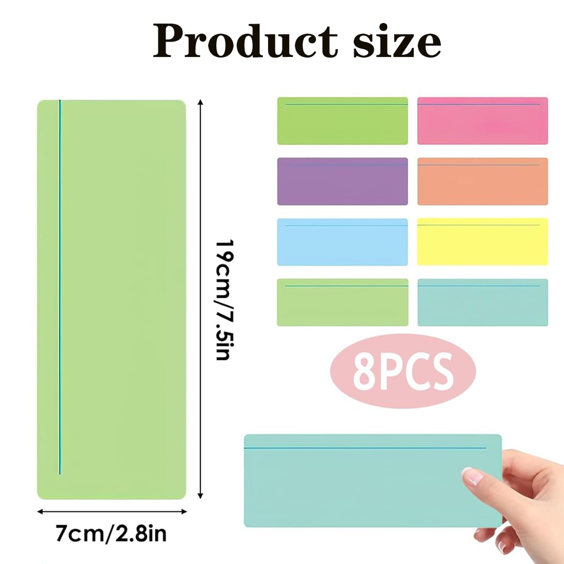 8PCS Dyslexia Overlays, Coloured Reading Overlays and Protective Case - Image 2