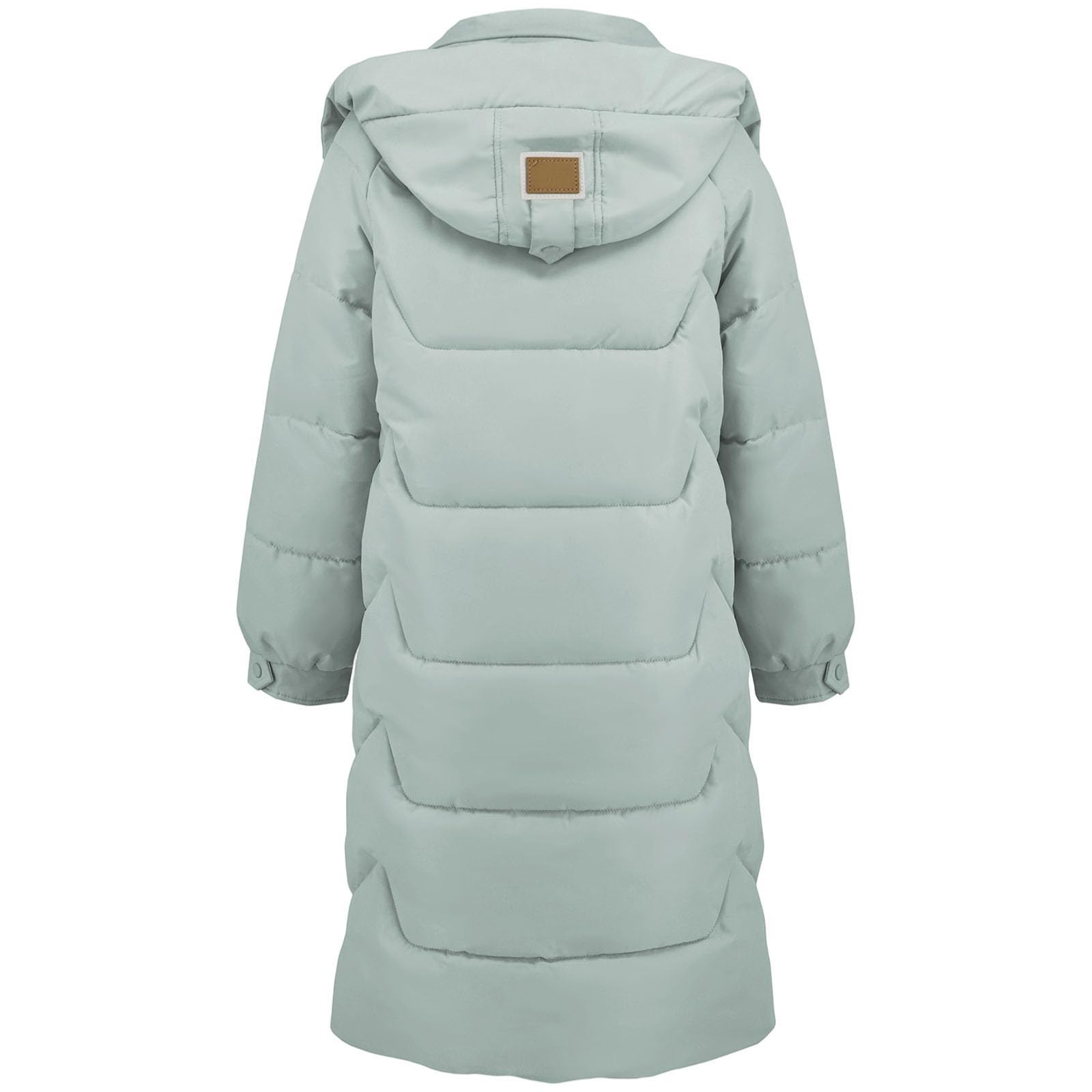 Veste d'hiver longue pour femme – Manteaux matelassés pour femmes, manteau décontracté et chaud à coupe ample pour femme, élégant et fin, à capuche avec fermeture éclair, longueur moyenne, imperméable