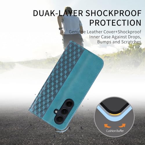 Oduio Wallet Case for Samsung Galaxy A36 5G 2025 6.7 inch - PU Leather Flip Cover with Card Holder Slots, Strong Magnetic Folio Kickstand Phone Case, Green - image 6