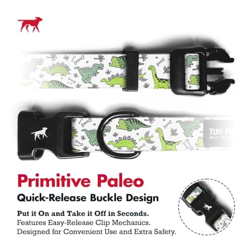 Image of Tuff Pupper Premium Adjustable Dog Collar, Stylish Pattern Collars Designed in USA, Quick Release Buckle, Primitive Paleo Large (1 Inch Wide x 18-26 Inch Neck)