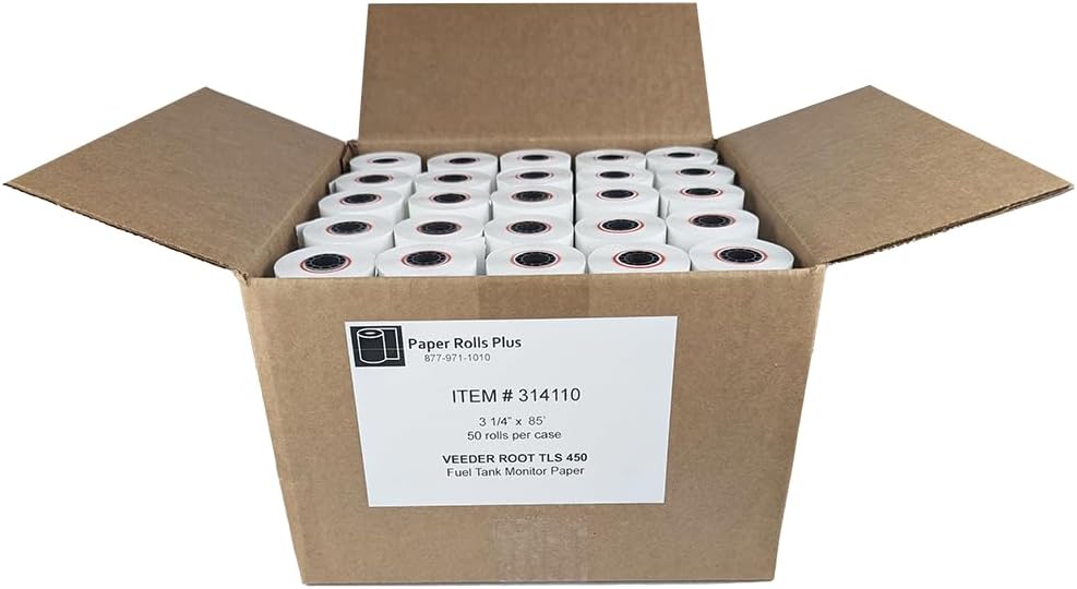 Veeder Root TLS450 Fuel Tank Monitor Paper - 3 1/4" x 85' (50 Rolls)