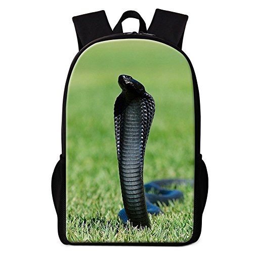 Cool Animal Backpack for Boys Crazy Snake School Bookbag Children Lightweight Back Pack
