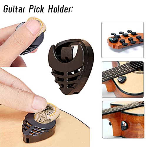 Guitar Picks,24 Pack Thin Medium Heavy Gauges Guitar Pick Variety Pack,Guitar Picks For Acoustic Guitar Electric Guitar Bass Ukulele 0.46 0.71 0.96 1.2Mm With Guitar Pick Holder #TOP4