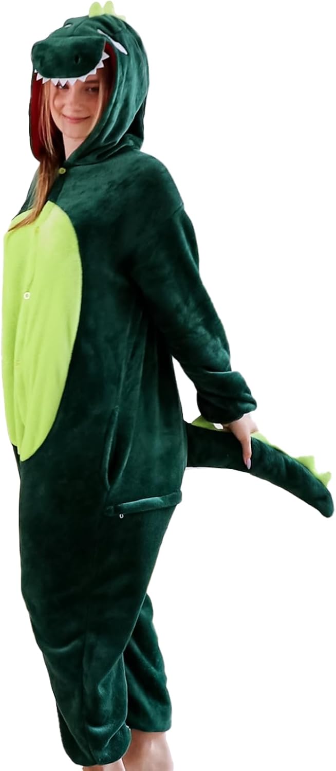 Adult Animal Onesie Pajamas - Unisex Plush Fleece Loungewear, Winter Warm Sleepwear for Men Women