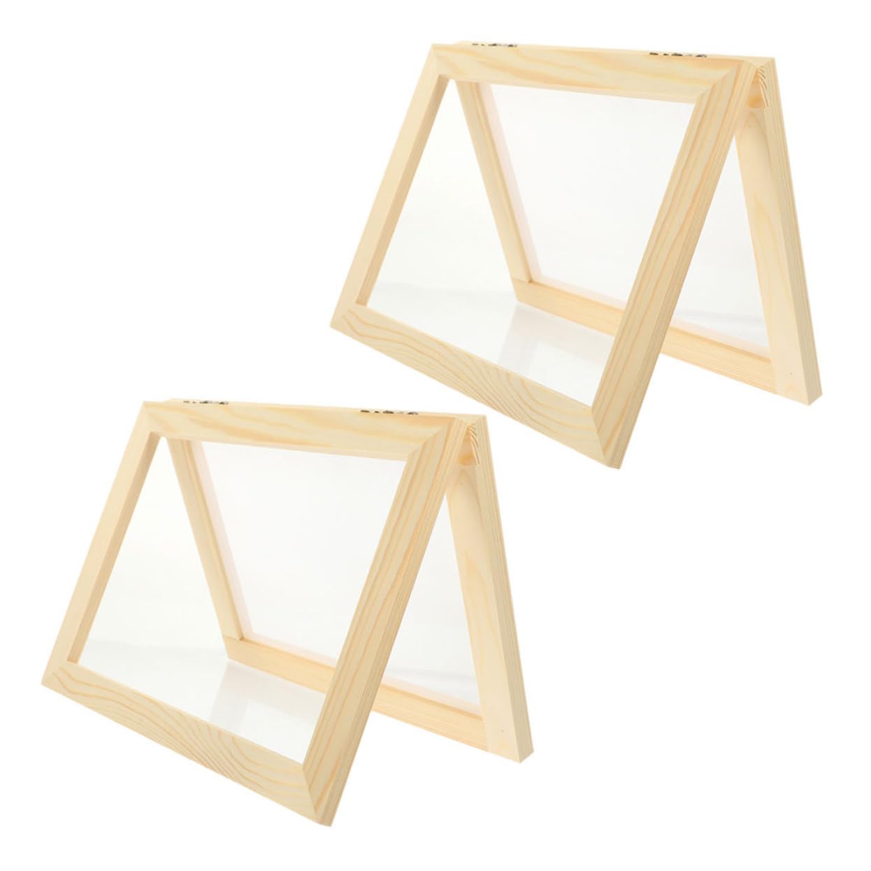 CIMAXIC 2pcs Paper Frame Pine Wood Paper Making Kit Frame for Paper Making Paper Making Frame Screen Paper Making Frame Kit Screen for Paper Making Paper Making Frame Wooden Beige