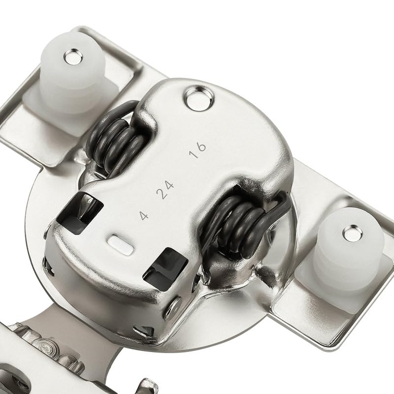 Image of 2 Pack 1 Pair 3 /8 inch Overlay Soft Close Hinges for Kitchen Cabinet Hinges Satin Nickel Hidden Hinges Stainless Steel Concealed Hinge self Closing