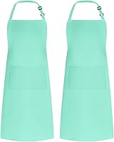 Vista 23 de Syntus Delantal ajustable con 2 bolsillos, delantales de cocina para mujeres, hombres, chef