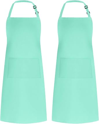 Syntus Apron for Men Women, Adjustable Cooking Kitchen Apron with 2 Pockets