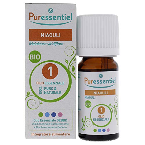 Puressentiel – Huile Essentielle Niaouli BIO – Contribue au soutien immunitaire – 100% pure et naturelle – HEBDD – Melaleuca viridiflora – 10 ml