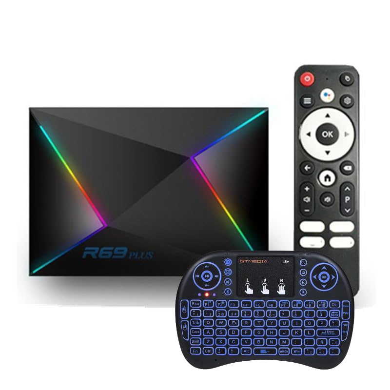 Boîtier Android TV 14.0 R69MAX - 4Go RAM / 32Go ROM - Support 8K HDR - Wi-Fi Double Bande - Processeur RK3528 Quad Core