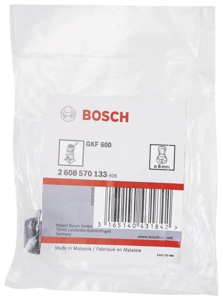 Bosch Professional 1x Pince de Serrage (Ø 6 mm, pour GFK 600/12V, Version UE, Accessoires pour Affleureuses)