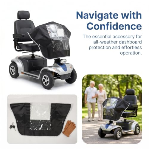 Carcasa para paneles de manillar Kisangel contra la lluvia en sillas motorizadas 7