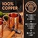 Yooreka Gift Set Moscow Mule Mugs Set Of 4 16 oz Solid Cooper, 100% Pure Copper Cups Cylindrical Shape HANDCRAFTED, BONUS 4 Straws, 4 Wood Coasters, Stirring Spoon, And Shot Glass (Square)