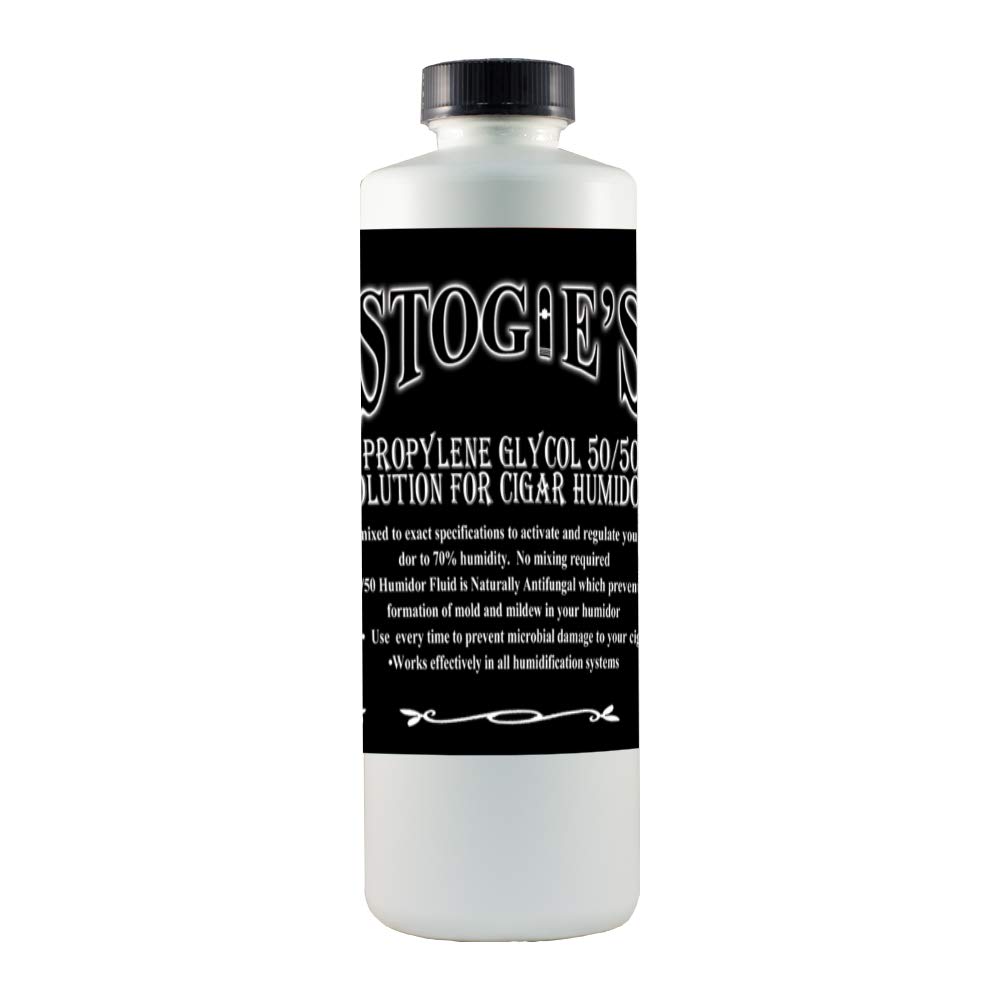 Stogie's Premium Cigar Humidor Solution, Pre-Mixed 50/50 Propylene Glycol Humidifier, Proudly Made in the USA, 16 Oz