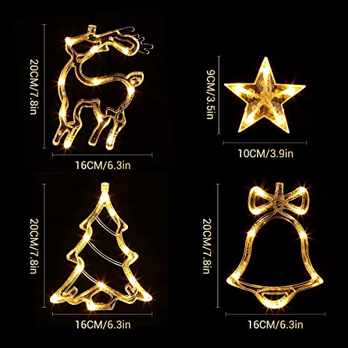 Image of Desidiya Christmas Reindeer LED Curtain String Lights Window Curtain Lights with 8 Flashing Modes Decoration for Christmas Christmas Lights, Led Curtain Light, Festive Light Warm White - 2.5m