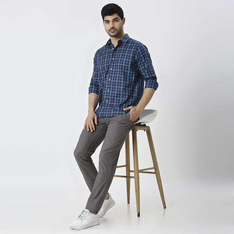Image of Mens Striped Slim Fit Cotton Casual Shirt | Full Sleeves Mens Shirts | Stylish Shirt for Men