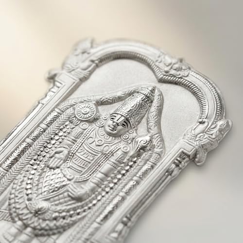 Image of ARTSMINE Silver Balaji Wall Frame - 999 Silver Art|Premium Finish|Spiritual Home Decor|Ideal for Pooja & Gifting - 1 x Unit