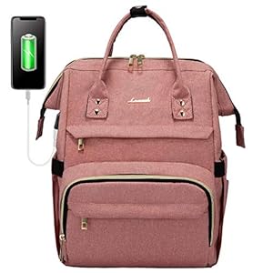 LOVEVOOK Laptoprugzak voor Dames, 17 inch Waterdicht Rugzak Dames Schoolrugzak voor Jongens en Tieners, Grote Rugzakken met USB-Oplaadaansluiting, voor Reizen School Universiteit Werk