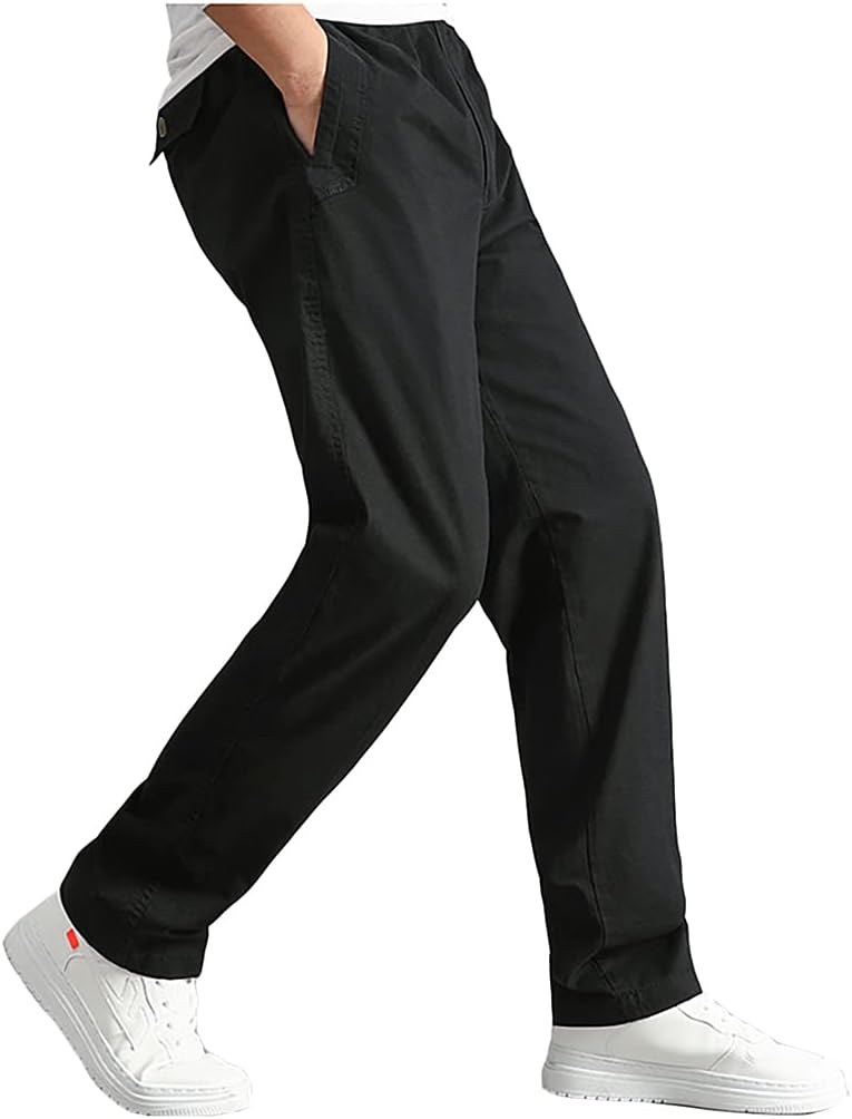 AIFARLD Mens Cargo Pants Elastic Waist Pants Sport Jogger Long Trousers for Hiking Fishing Running Workout - Image 3