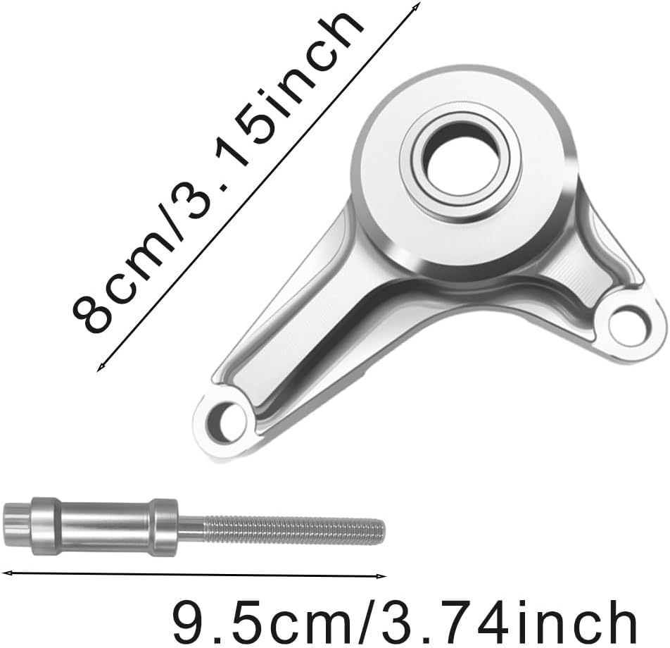 Silvery Motorcycle Gear Shift Stabilizer Bracket, Aluminium Alloy Shifter Lever Support Replacement, Compatible with Honda DAX125 (DAX ST125) 2022-2024, 1pc